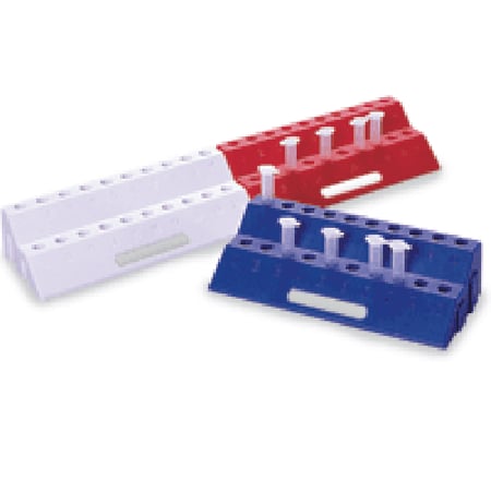 Heathrow Scientific Polypropylene 20-well tube rack, autoclavable, 213 x 90 x 50 mm- pack of 6, Blue