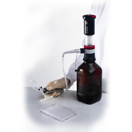 BrandTech Scientific 8-channel manifold for QuikSip (PP) autoclavable - Bottle-Top Dispenser