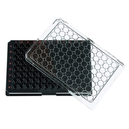 BrandTech Scientific 96 Well Plates, black, cellGrade, F-Bottom, Pack Of 50 - BRANDplates