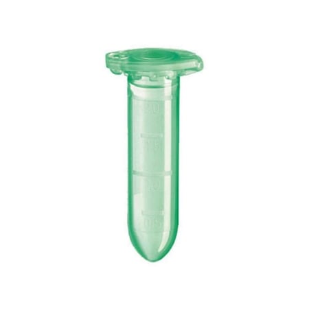 Eppendorf 2.0mL Safe-Lock Microcentrifuge Tube, Non-Sterile Eppendorf Quality, Green, 500 per Case