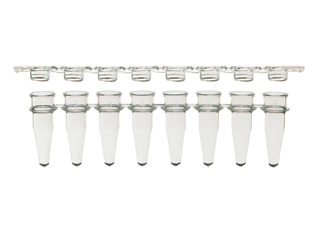Combo 9-strip PCR tubes and flat caps