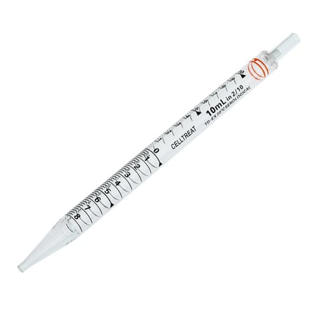 CELLTREAT - 10 mL Short Serological Pipets, Individually Wrapped, Sterile - 229211B