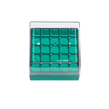 CELLTREAT - Cryogenic Vial Racks and Boxes 25 Place Storage Box - 229942