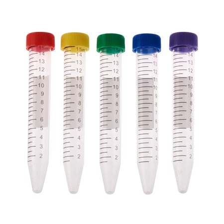 CELLTREAT - Assorted Color Cap Centrifuge Tubes 15mL - 230411A