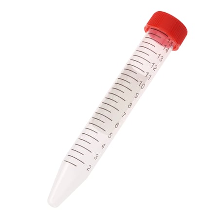 CELLTREAT - Assorted Color Cap Centrifuge Tubes 15mL Red Cap - 230411R