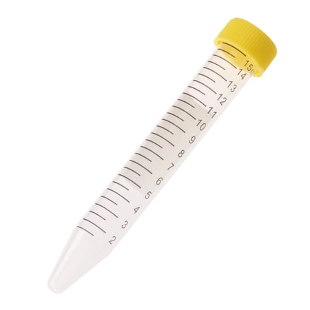 CELLTREAT - Assorted Color Cap Centrifuge Tubes 15 mL Yellow Cap - 230411Y