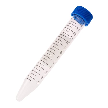 CELLTREAT - Assorted Color Cap Centrifuge Tubes 15 mL Blue Cap - 230411B