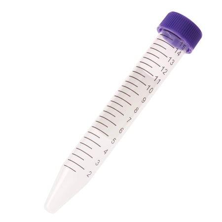CELLTREAT - Assorted Color Cap Centrifuge Tubes 15mL Purple Cap - 230411P