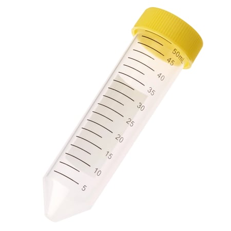 CELLTREAT - Assorted Color Cap Centrifuge Tubes 50mL Yellow Cap - 230421Y