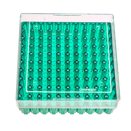 CELLTREAT - Cryogenic Vial Storage Box 100 Place Polycarbonate - 229945