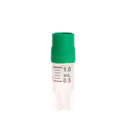 CELLTREAT - Freeze Cryogenic Vial, External Thread, Self-Standing, 1 mL - 229923