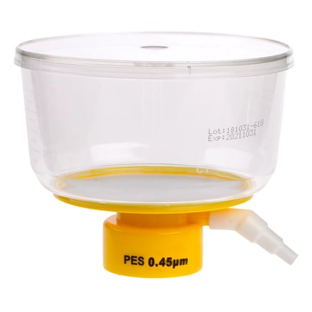 CELLTREAT - 500mL Bottle Top Filter, 0.45µm PES, 90mm Diameter, Sterile - 229713
