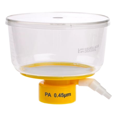 CELLTREAT - 500mL Bottle Top Filter, 0.45µm Nylon, 90mm Diameter, Sterile - 229733