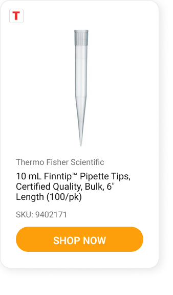 10 mL FinntipTM Pipette Tips, Certified Quality, Bulk, 6_ Length