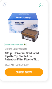 100 μL Universal Graduated Pipette Tip Sterile Low Retention Filter Pipette Tip 96 Tips per Rack