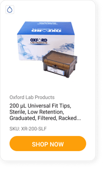 200 μL Universal Fit Tips, Sterile, Low Retention, Graduated, Filtered, Racked (96 tips x 10 racks x 5 packs)