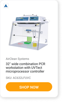 32_ wide combination PCR workstation with UVTect microprocessor controller