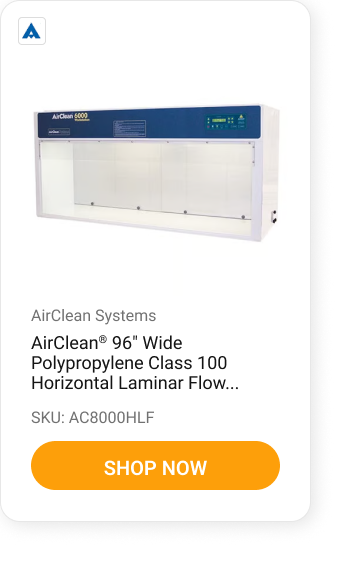 AirClean® 96_ Wide Polypropylene Class 100 Horizontal Laminar Flow Clean Bench
