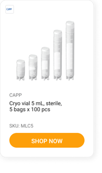 CAPP Cryo vial 5 mL, sterile, 5 bags x 100 pcs