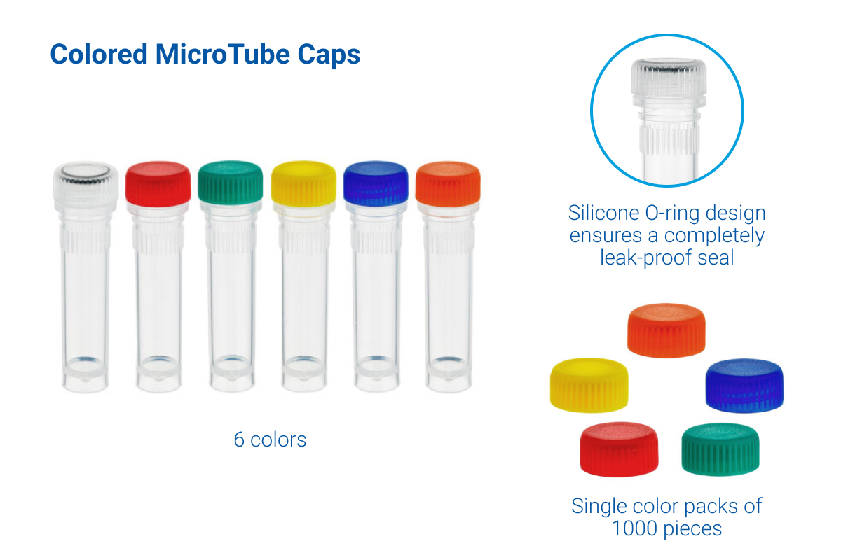 COLORED MICROTUBE CAPS