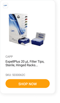 ExpellPlus 20 μL Filter Tips, Sterile, Hinged Racks