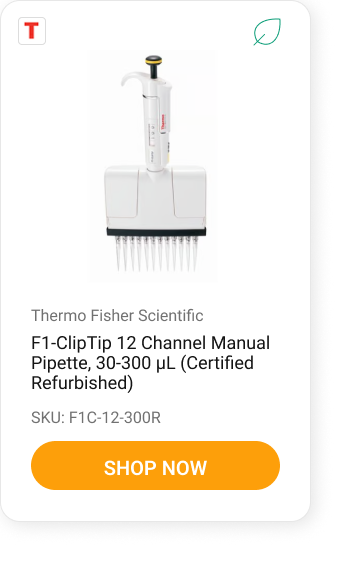 F1-ClipTip 12 Channel Manual Pipette, 30-300 μL (Certified Refurbished)