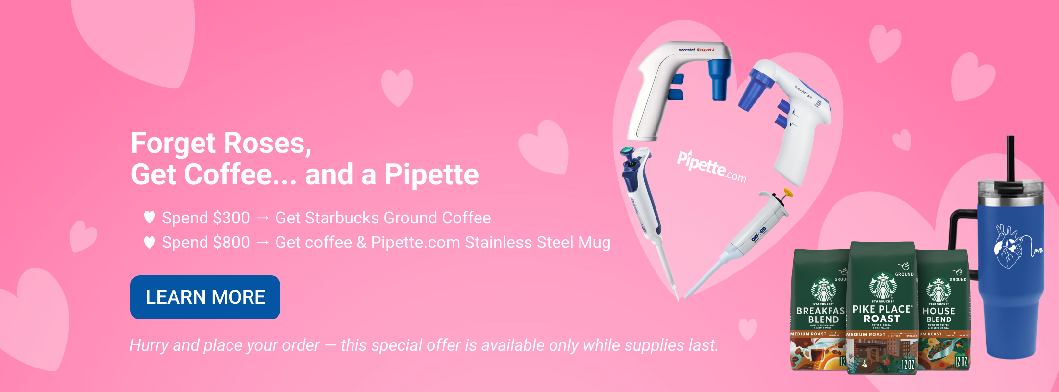 Forget Roses,  Get Coffee... and a Pipette