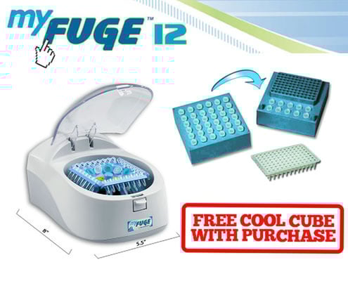 myFuge mini centrifuge - free coolcube with 