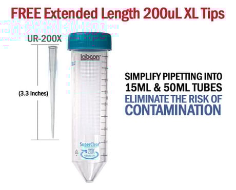 15/50mL conical tubes & extended length tips promotion