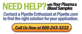 how to accurately pipette plasma in the lab