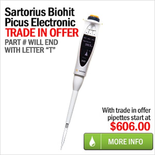 Sartorius Biohit Picus Electronic Trade in Offer, Starting at $606.00
