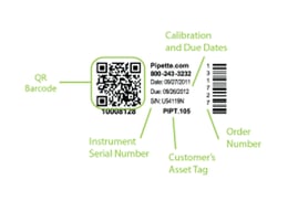 sample calibration label
