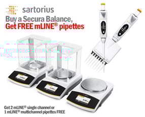 buy a sartorius secura balance and get free mLINE pipettes