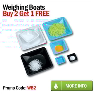 Get one weighing-boat pack for free, with purchase of 2 packs