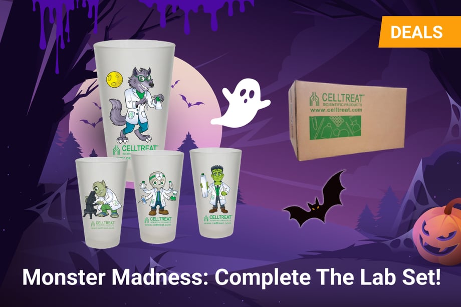 Monster Scientist Frosted Pint Glass When You Buy 3 CELLTREAT Cases!