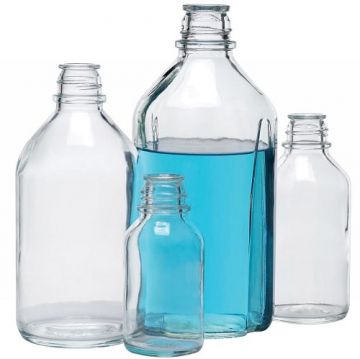 WHEATON Non-Graduated Glass Media Bottles