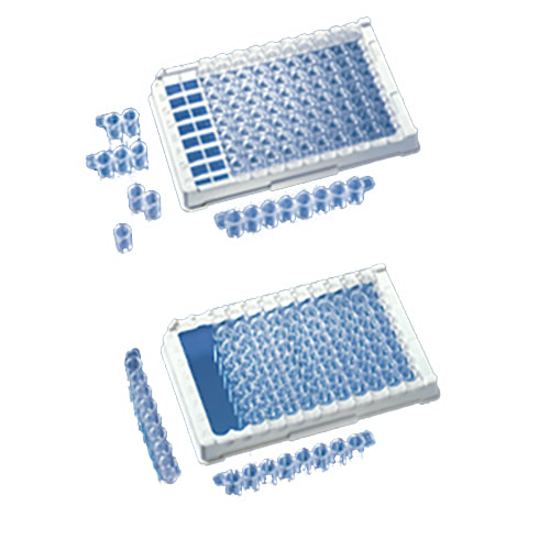 BrandTech Scientific plates pureGrade strip plate strips, w/frame, pk of 100 - BRANDplates