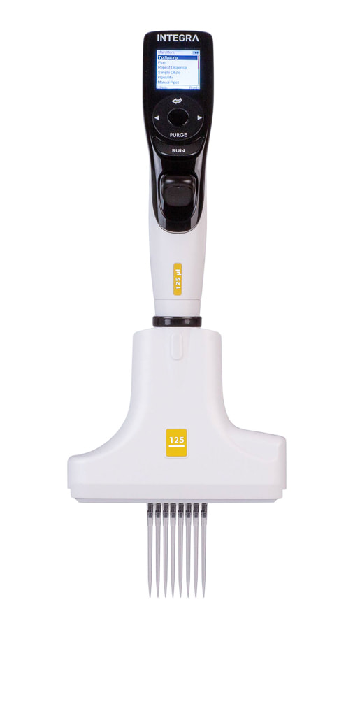 Integra ViaFlo Voyager Adjustable Spacer Electronic Multichannel Pipettes