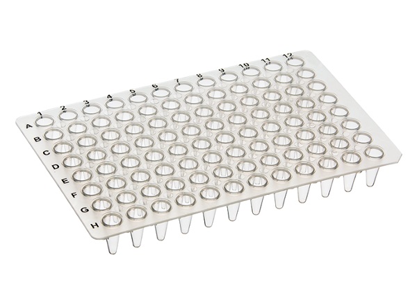 SSI Bio 96-Well PCR Plate, Low-Profile, Non-Skirted, Clear - 20 per pack