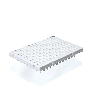 BrandTech Scientific 96 well qPCR plate, PP, white, half skirt, 10 bags of 5 - PCR