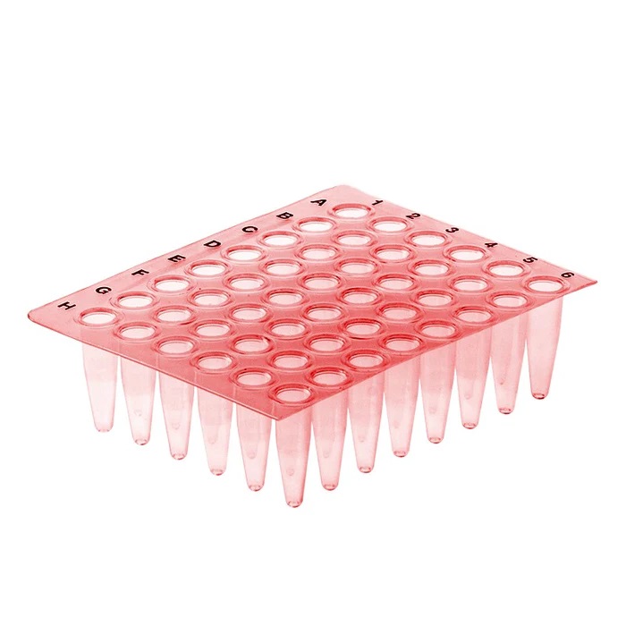 Simport Scientific Thin Wall PCR Plates, Polypropylene, Red, 50/Cs