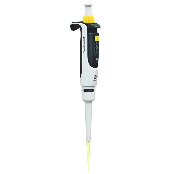 BrandTech Scientific BTS-20R Single-Channel Pipette, 2–20 µL